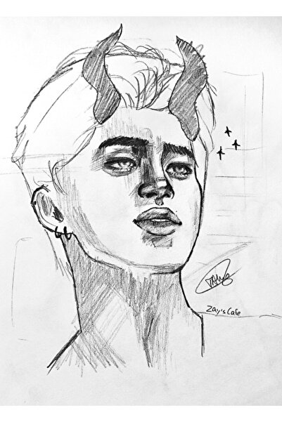 Universal Demon Jimin Tablou schiță Poster decorativ din lemn Cod3113