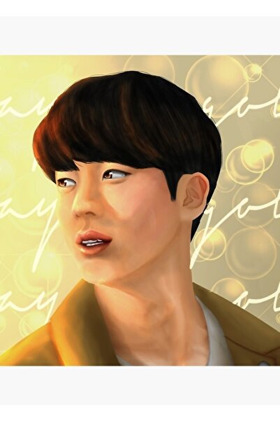 Universal Poster decorativ din lemn Gold Kal Jin Tablo Cod4189