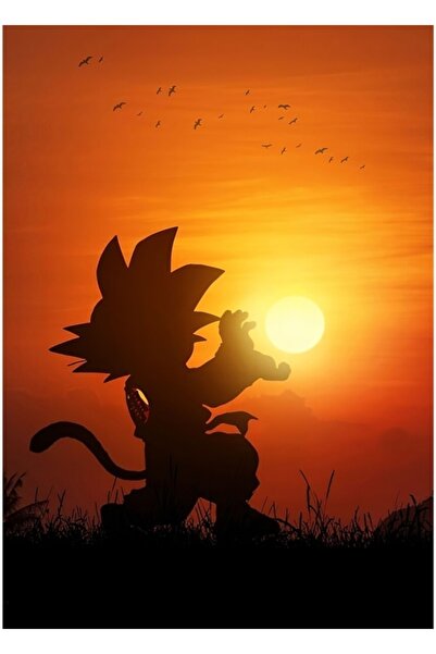 Universal Poster decorativ din lemn cu pictură Dragon Ball Sunset