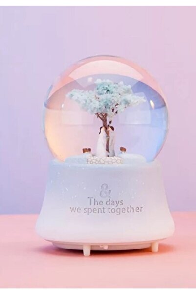 HEPBİMODA Hayat Ağacı Altında Sevgililer, Büyük Boy Işıklı Müzikli Ve Püskürt...