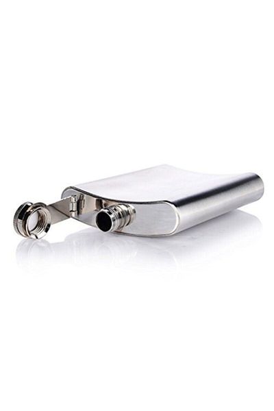 Gezginimport Stainless Steel Flask 6 Oz (177 Ml) Alcohol Bottle for Whiskey Cognac