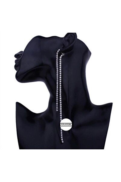 pop up store Crystal Jewelled Two Sided Long Earrings