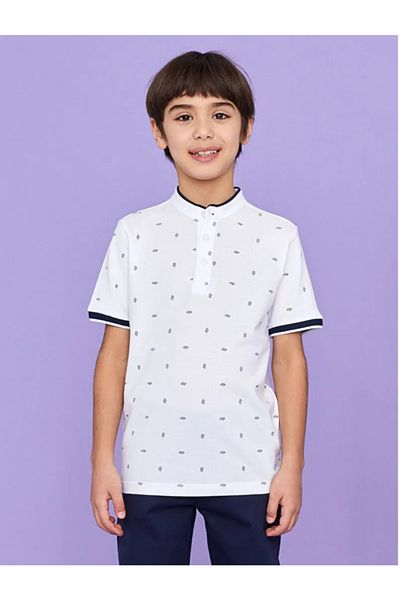 LC Waikiki T-shirt chłopięcy z krótkim rękawem i okrągłym dekoltem, z nadrukiem S2ec68z4