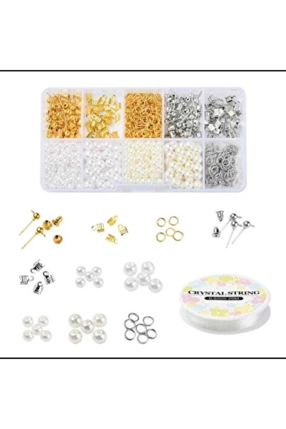 yiğit aksesuar 900 Parça Küpe Aparatlı Ve Incili Set Yok Yok Hobi Setleri 2