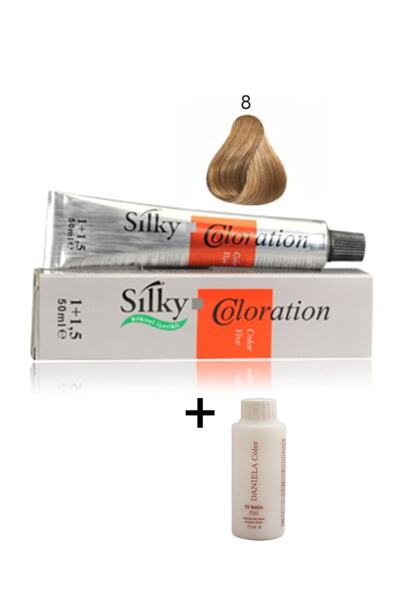 Silky Bitkisel Içerikli Saç Boyası 8 Açık Kumral 1 1.5 50 ml