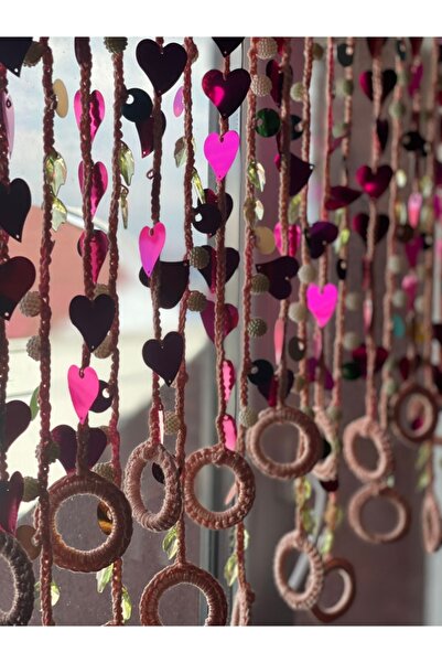 Gönülden Tasarım Kız Çocuk Odasına Incili,pullu Balıklı Ayna Kalpli Ip Perde ...