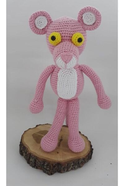 OYUNCAKPARK Pembe Panter Amigurumi Organik Oyuncak
