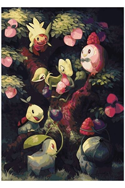 Universal Grass Starters Jucând în pădure - Monștrii de buzunar Tablou Poster...