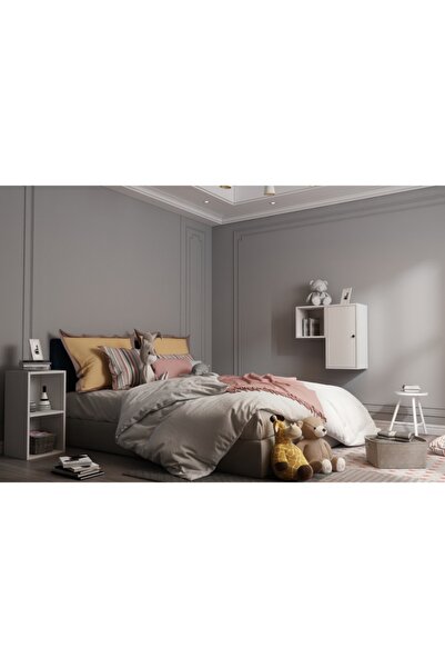 Nettrends Kitaplikli Dolapli Duvar Rafi Beyaz 70 Cm Dvr-1048-ç