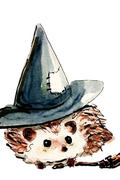 Universal Διακοσμητική Ξύλινη Αφίσα Ζωγραφικής με Θέμα τη Μάγισσα τον Σκαντζό...