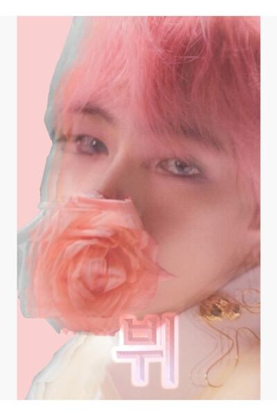 Universal Bts V Kim Taehyung Ξύλινη Αφίσα Τριαντάφυλλο Διακοσμητική Ξύλινη Αφ...