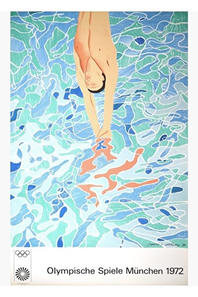 Universal Αφίσα του Ολυμπιακού Καταδυτήρα της Μόναχου από τον David Hockney -...