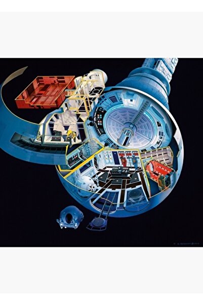 Universal 2001 O odisee spațială Harta navei Tablou Poster din lemn Decorativ