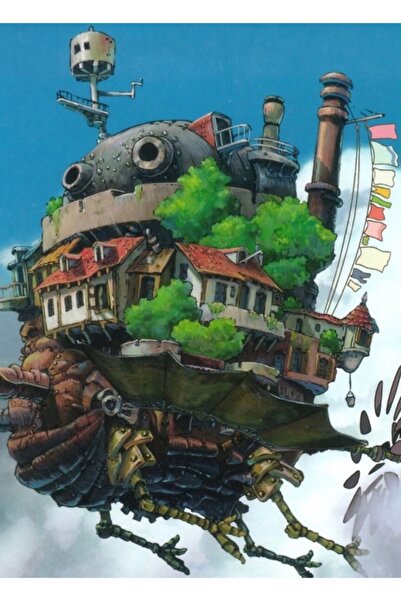 Universal Το Κάστρο που Πετάει στον Ουρανό Ζωγραφική Ξύλινη Διακοσμητική Αφίσα