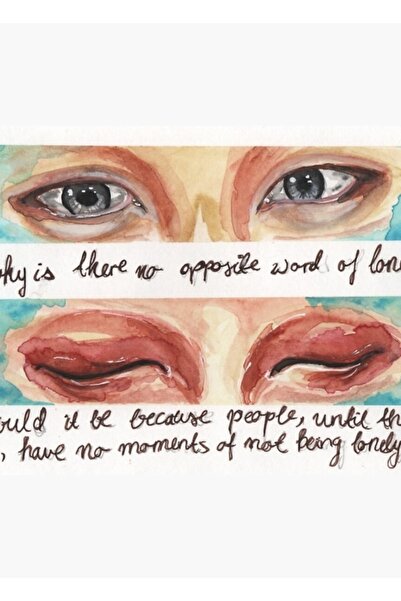 Universal Bts Namjoon - Ακουαρέλα Ζωγραφική με Ακουαρέλες Ξύλινη Αφίσα Διακοσ...