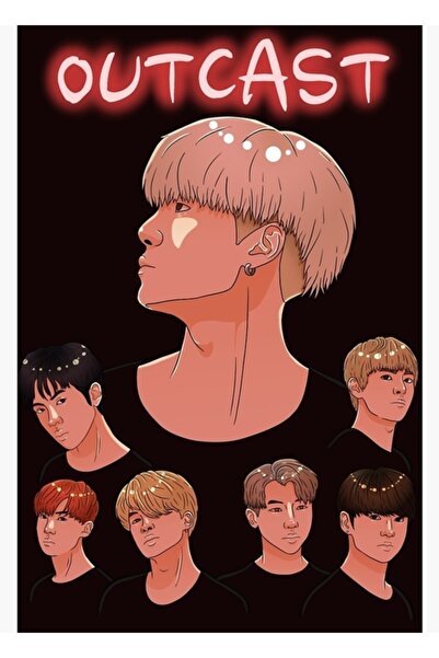 Universal Poster Bts Outcast Au, tablou decorativ din lemn, Cod2210