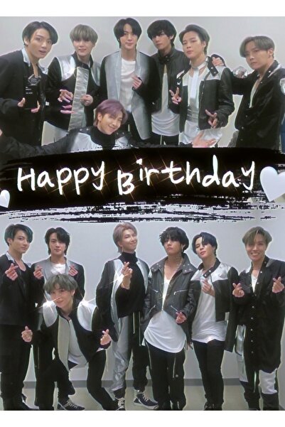 Universal Happy Birthday Bts Painting Wooden Poster Decorative Code1485