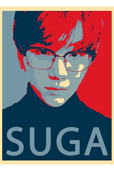 Universal Bts Suga, Min Yoongi cu ochelari, design retro amuzant, tablou deco...