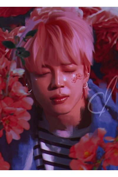 Universal Bahar Elfi - Poster decorativ din lemn cu pictură Bts Jimin Cod2097
