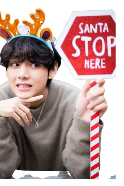 Universal Χριστουγεννιάτικη Ξύλινη Αφίσα Τραπεζογραφίας Bts Taehyung Διακοσμη...