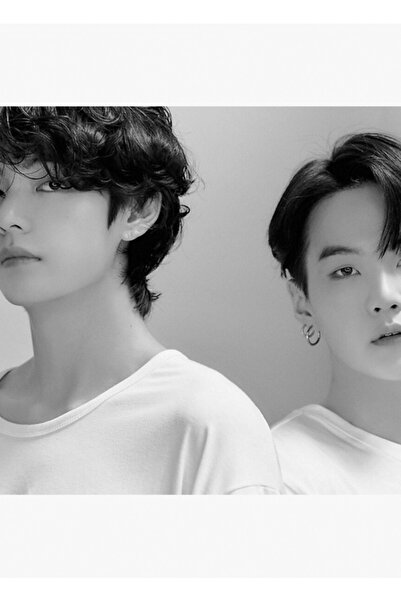 Universal BTS Ανοιχτό:e |   V & Suga Ξύλινη Αφίσα Τέχνης Διακοσμητική Κωδικός...