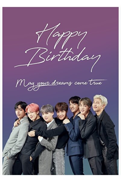 Universal Poster decorativ din lemn pentru cartea de aniversare Bts Cod2542