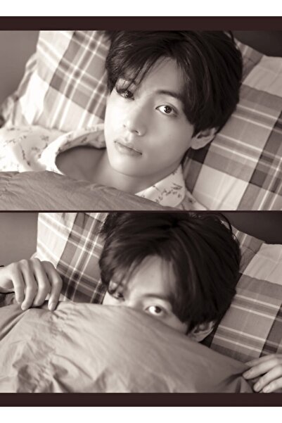 Universal Bts Taehyung "Η ζωή συνεχίζεται" Αισθητικός πίνακας ζωγραφικής Ξύλι...