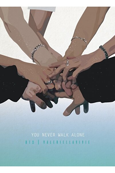 Universal Ποτέ δεν περπατάς μόνος - Ξύλινη διακοσμητική αφίσα Bts Tablo Κωδικ...