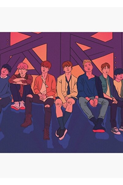 Universal Дървен декоративен плакат за маса BTS Код5884