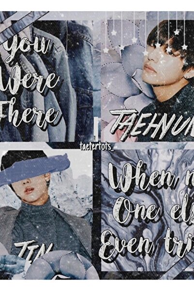 Universal Jin & Taehyung Poster decorativ din lemn albastru BTS, cod 817