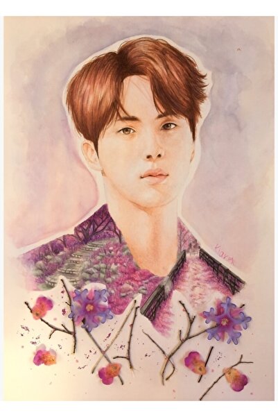 Universal BTS - Kim Seokjin și Tablou de primăvară Poster decorativ din lemn ...