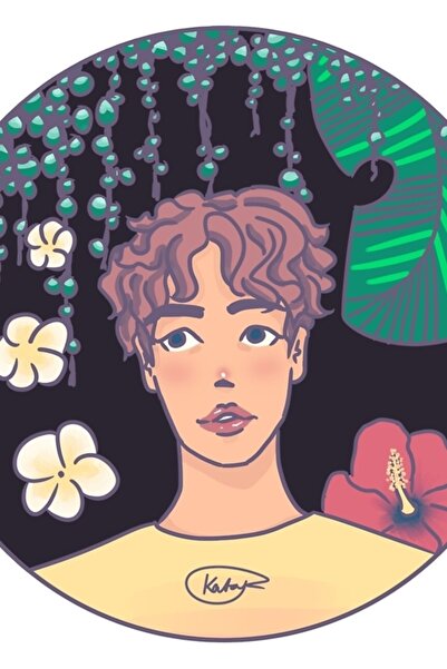 Universal Тропически фен арт на Джей-хоуп от BTS за 2019 Феста, дървен плакат...