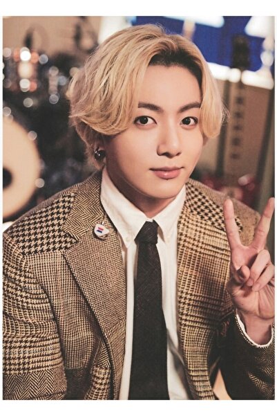 Universal Bts Jungkook Carte de fotografii reale Tablou Poster din lemn decor...