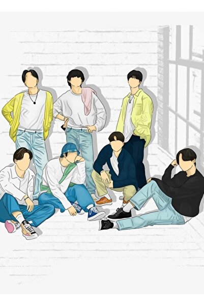 Universal Bts 'be' Concept Fotografie Ilustrație Tablou Poster din lemn Decor...