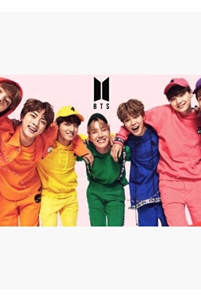 Universal Дървен декоративен плакат за маса BTS Code4658