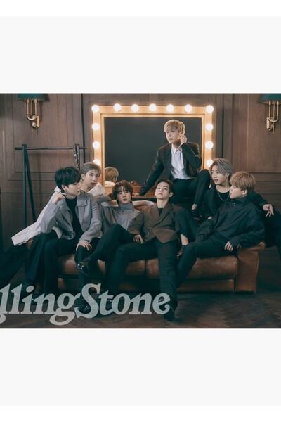 Universal BTS Rolling Stone Ξύλινη Διακοσμητική Αφίσα Κωδικός3264