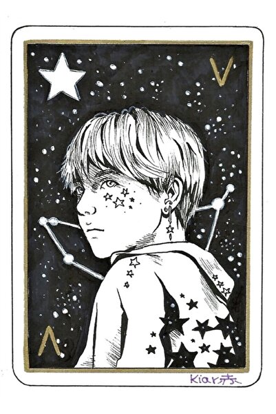 Universal Bts - V (stele) Poster decorativ din lemn Cod2791