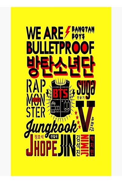 Universal Kpop Bts لوحة خشبية ملصق ديكور Code5293