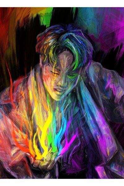 Universal Bts Jhope Idol Ψηφιακή ζωγραφική με εικόνες Ξύλινη αφίσα Διακοσμητι...
