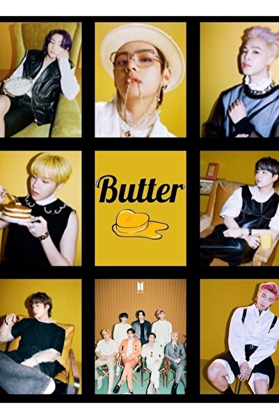 Universal Bts New Merch Butter Album Kpop Tablo Poster din lemn decorativ Cod407