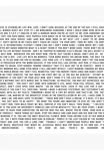 Universal Tabel de compilație cu citate în engleză Bts Poster decorativ din l...