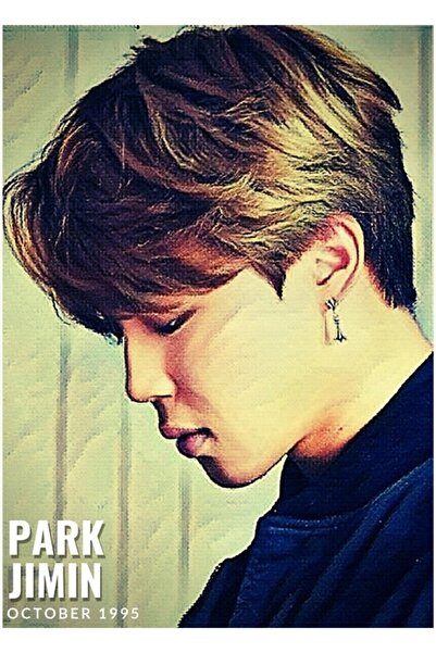 Universal Poster decorativ din lemn cu portret Bts Jimin Cod3402