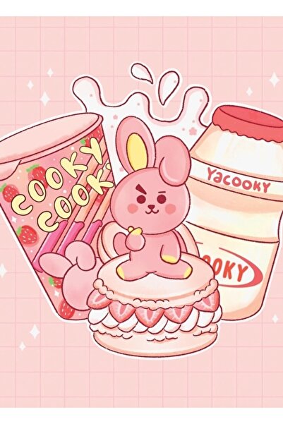 Universal Cooky Jungkook Bts Bt21 Fanart Print Painting Wooden Poster Decorat...