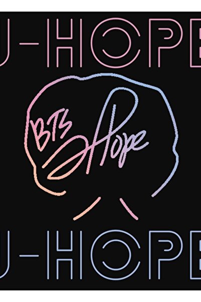 Universal Bts Jhope Nume Semnătură Tablou Poster din lemn Decorativ Cod3022