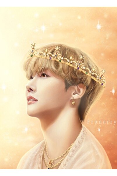 Universal Принцеска картина Дървен плакат Декоративен Bts Jhope Kod1508