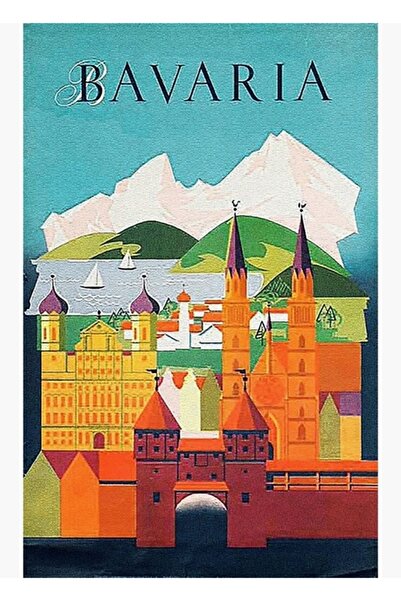 Universal Βαυαρικό παλιό ταξιδιωτικό διαφημιστικό τραπέζι Ξύλινη διακοσμητική...