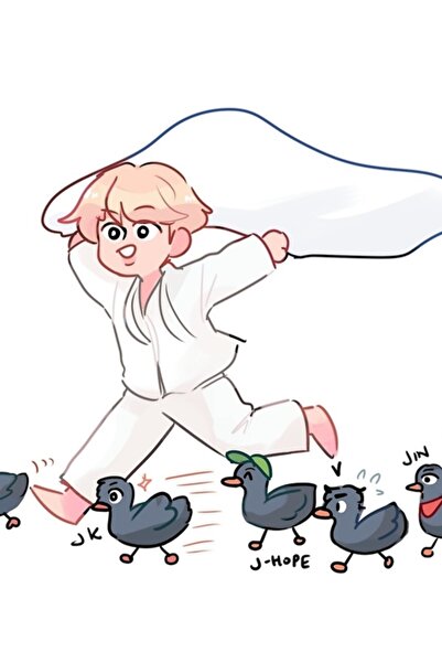 Universal Bts: Jimin & Six Black Swans Ξύλινη Διακοσμητική Αφίσα Ζωγραφικής