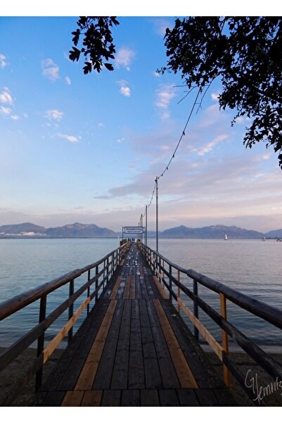 Universal Chiemsee, Βαυαρία, Γερμανία Ξύλινη διακοσμητική αφίσα ζωγραφικής