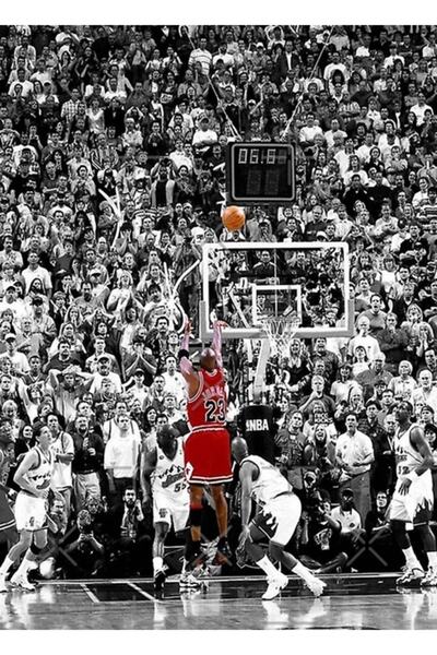 Universal Michael Jordan Şut Topu Tablo Ahşap Poster Dekoratif