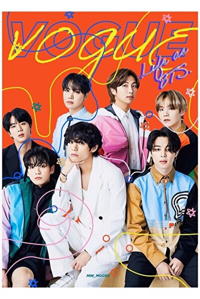 Universal Poster decorativ din lemn Bts Vogue Tablo Cod4965